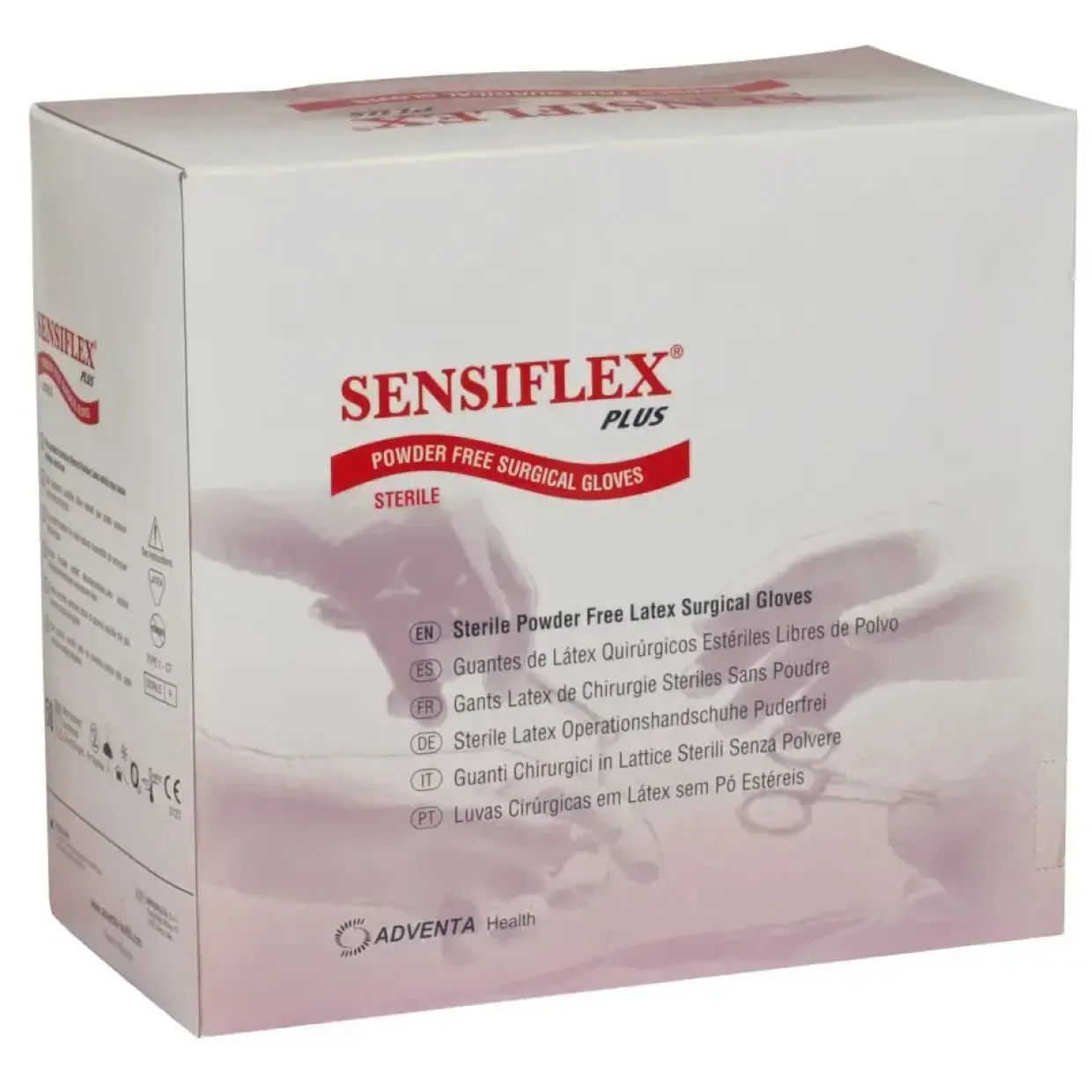 Operationshandske, Sensiflex Plus, 8, nature, latex, pudderfri - 50 par