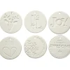 Ophæng 7x7 cm tykkelse 0,6 cm hvid - 24 stk