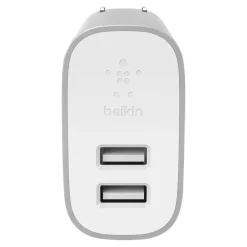 Oplader Belkin Dual USB-A Wall Charger 24W + Lightning Cable, White