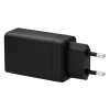 Oplader, Dbramante1928, IT - EU W. Charger - 2xUSB-C 70W + 1xUSB-A - Sort