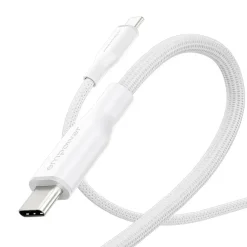 Opladerkabel, Empower by PanzerGlass, Racing, 60W, USB-C to USB-C, 1.2M, Hvid