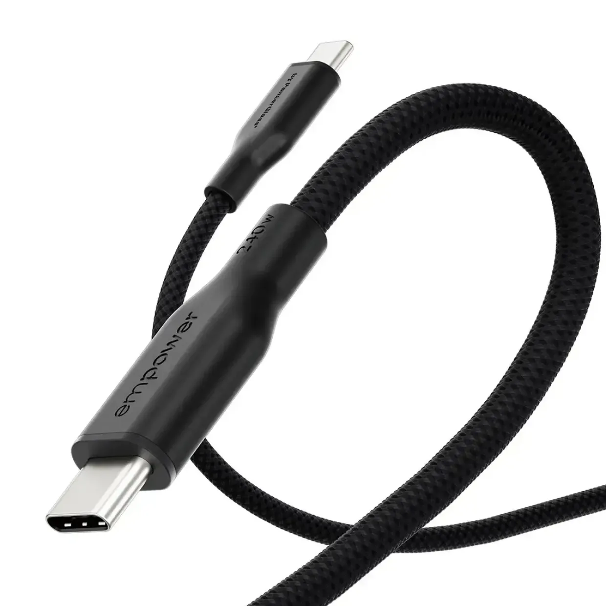 Opladerkabel, Empower by PanzerGlass, Racing, 240W, USB-C to USB-C, 1.2M, Sort