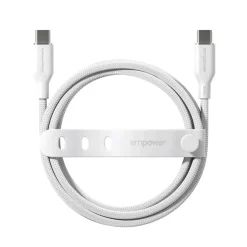Opladerkabel, Empower by PanzerGlass, Racing, 240W, USB-C to USB-C, 1.2M, Hvid