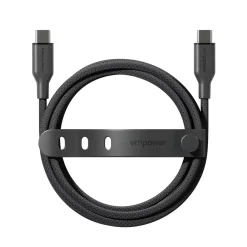 Opladerkabel, Empower by PanzerGlass, Racing, 60W, USB-C to USB-C, 1.2M, Sort