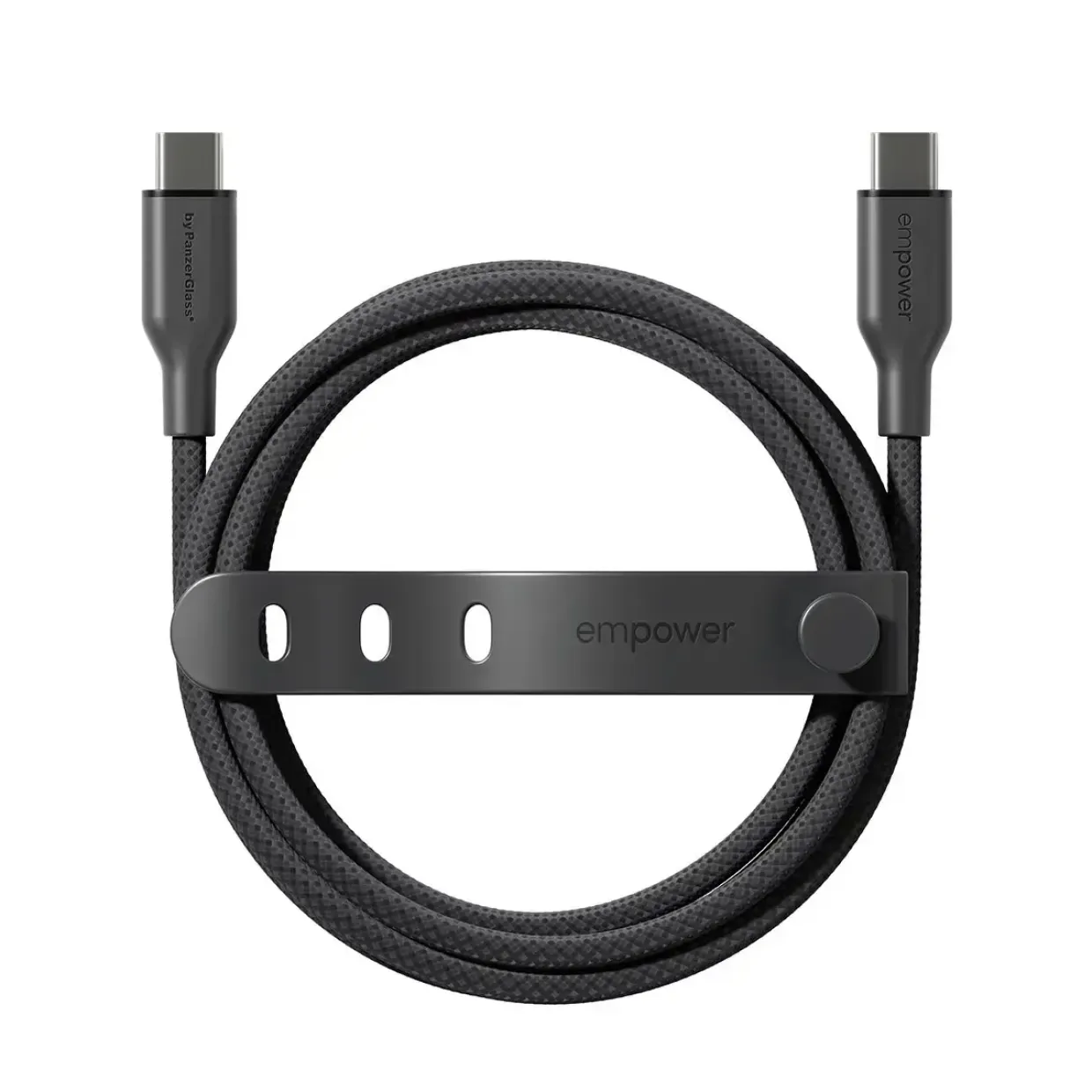 Opladerkabel, Empower by PanzerGlass, Racing, 60W, USB-C to USB-C, 1.2M, Sort
