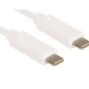 Opladerkabel - Sandberg USB-C til USB-C - 60W - Hvid - 2 m