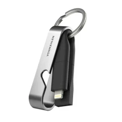 Opladerkabel - Vonmählen High Six 6-i-1 - Sort/Sølv - USB-A/USB-C/Lightning/Micro-USB