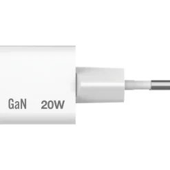Oplader med USB-C kabel - Verbatim Mini GaN Charger 20W EU