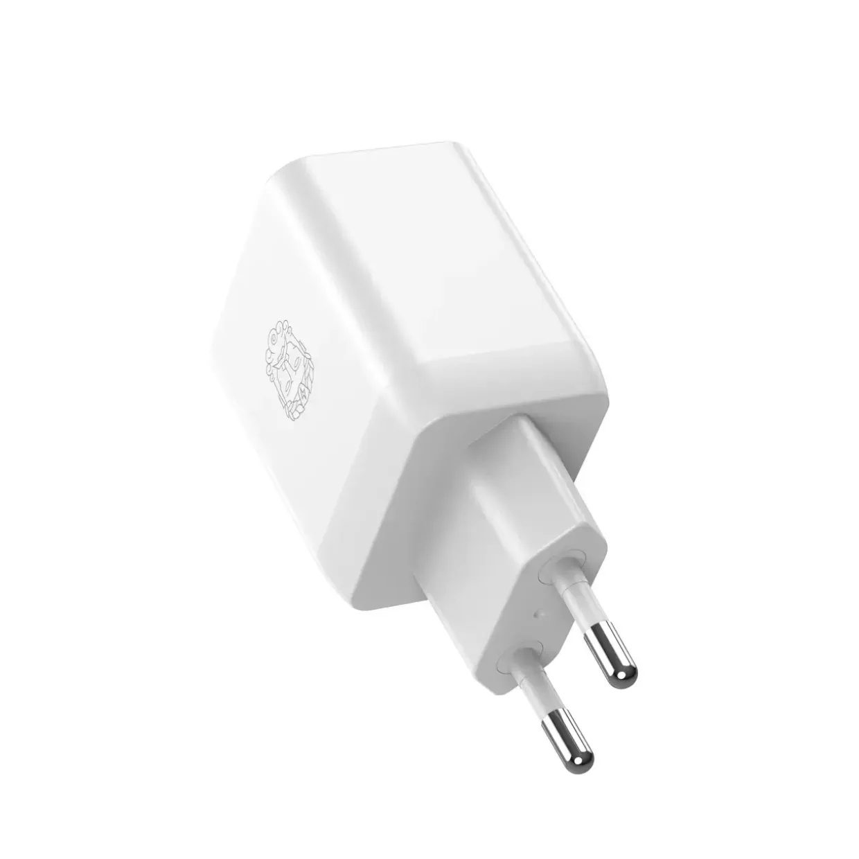 Oplader USB-C GaN hvid Upström CIRKULÄR 35W Dual