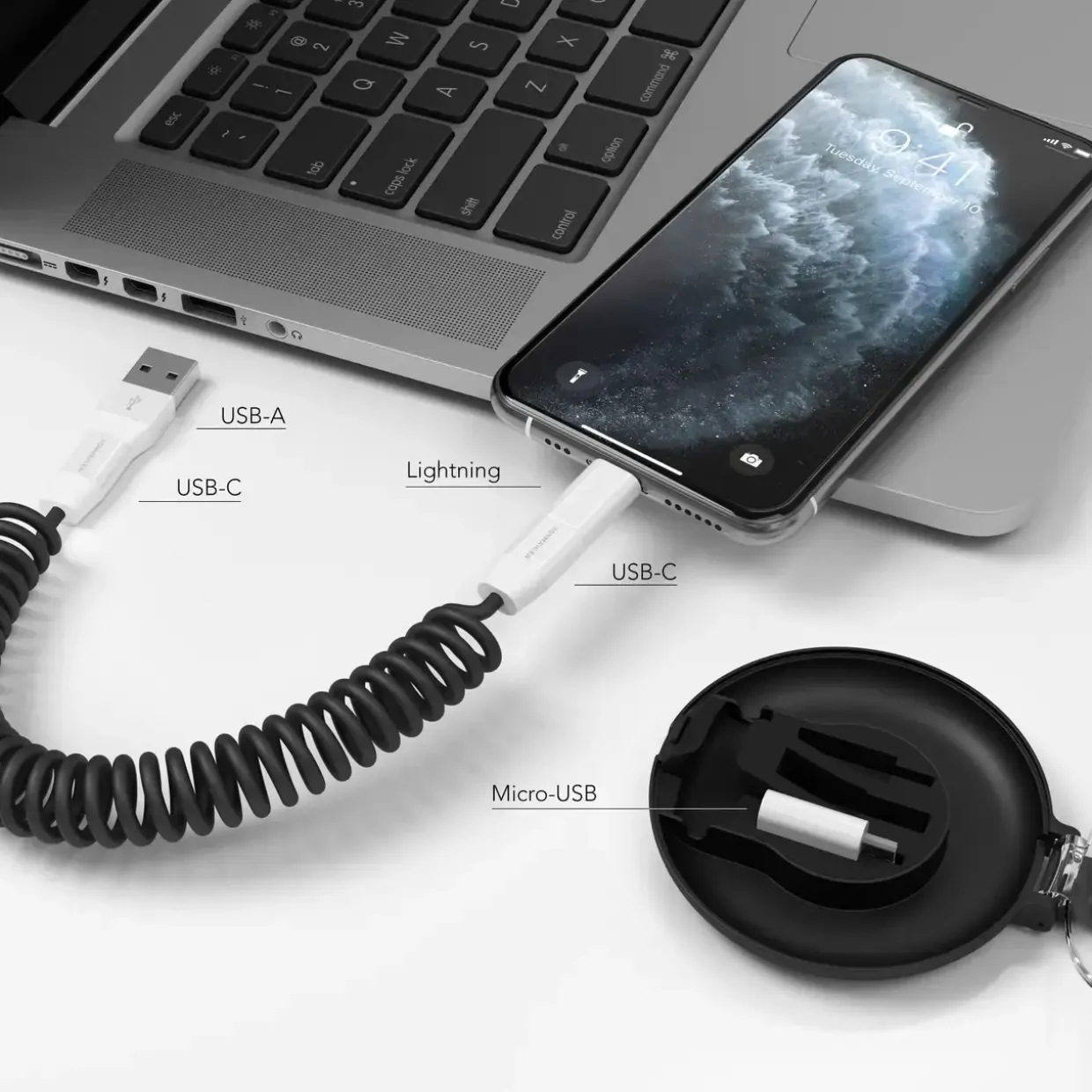 Oplader USB-C til USB-C Vonmählen allroundo C - Black