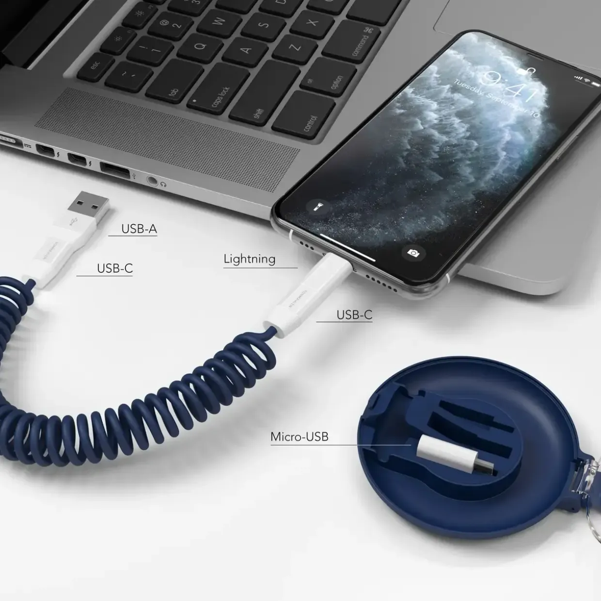 Oplader USB-C til USB-C Vonmählen allroundo C - Marine