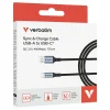 Oplader - Verbatim - Sync & Charge - USB-C to USB-C - 60W - Magnetisk - 120 cm - Grøn