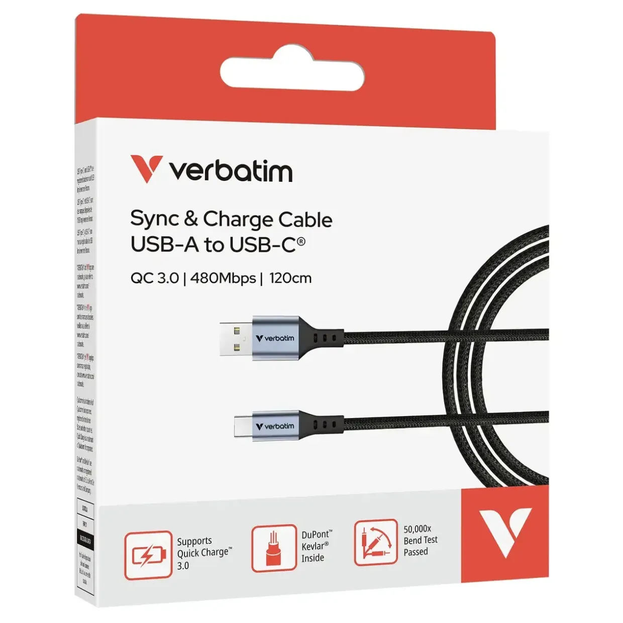 Oplader - Verbatim - Sync & Charge - USB-C to USB-C - 60W - Magnetisk - 120 cm - Grøn