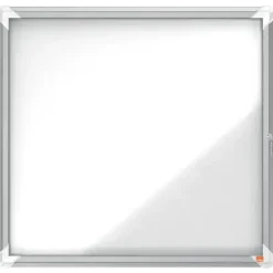 Opslagsskab udendørs - Nobo 6xA4 - Magnetisk - Låsbart glas - Hvid