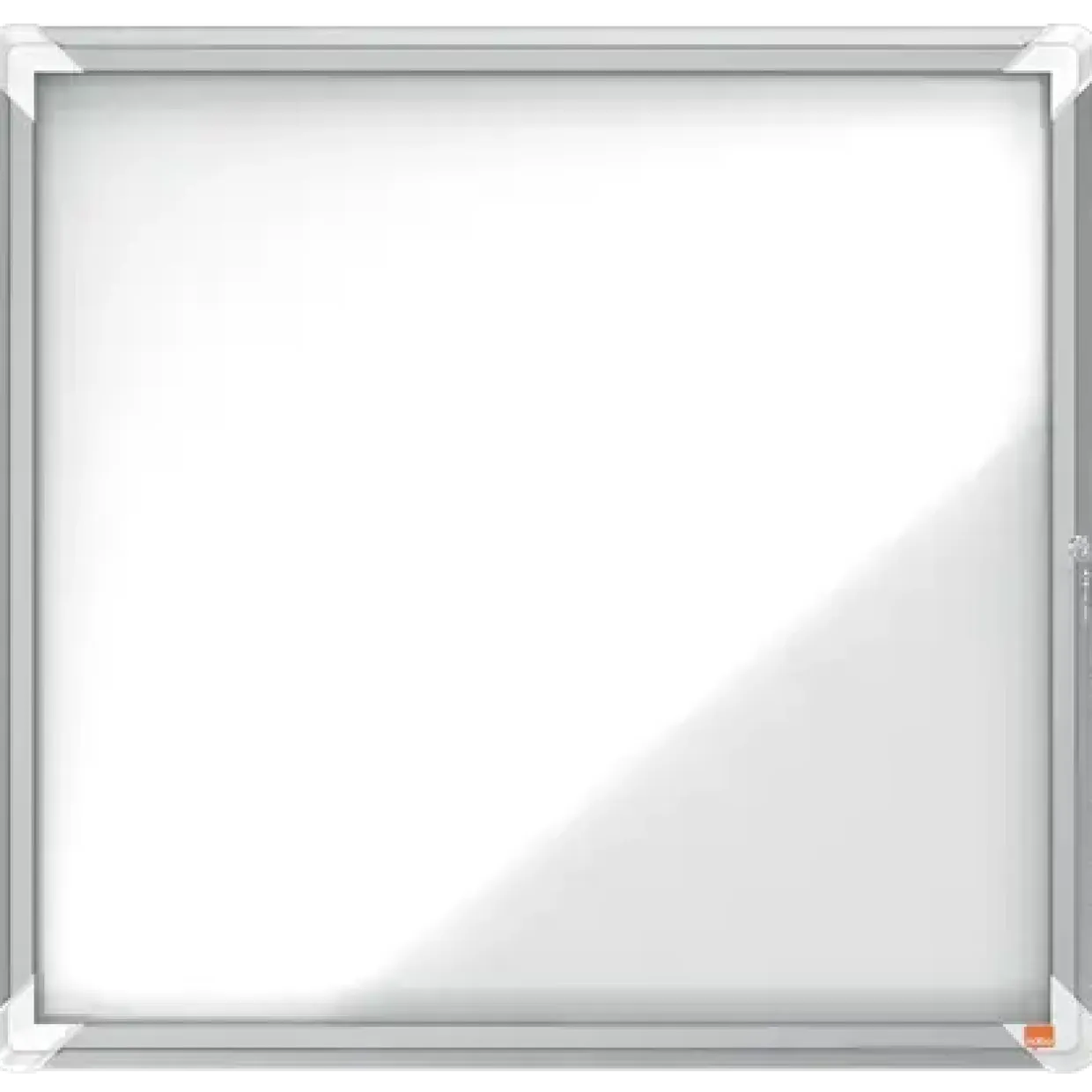 Opslagsskab udendørs - Nobo 6xA4 - Magnetisk - Låsbart glas - Hvid