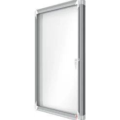 Opslagsskab udendørs - Nobo 6xA4 - Magnetisk - Låsbart glas - Hvid