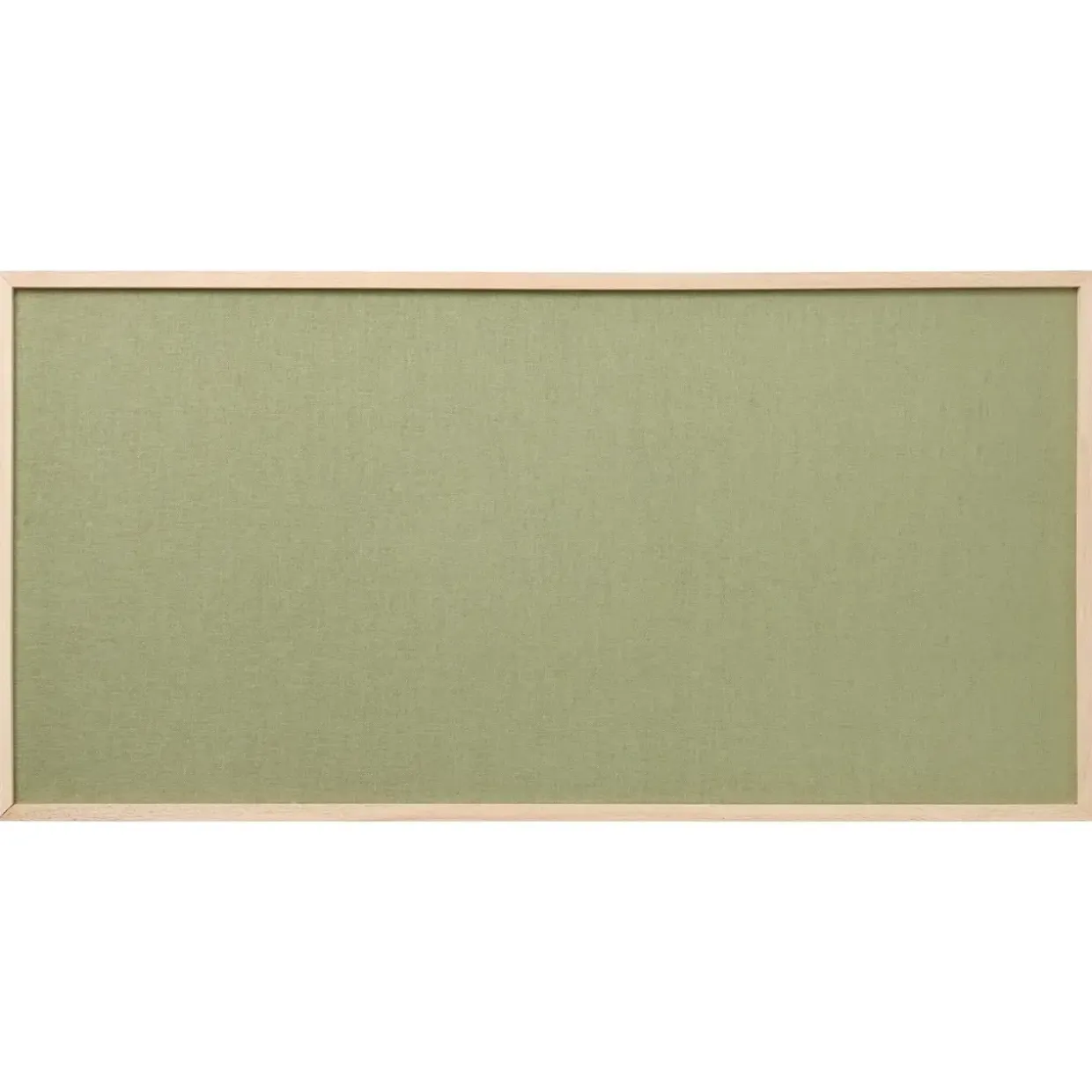 Opslagstavle - Grøn hør - Træramme - 100 x 50 cm