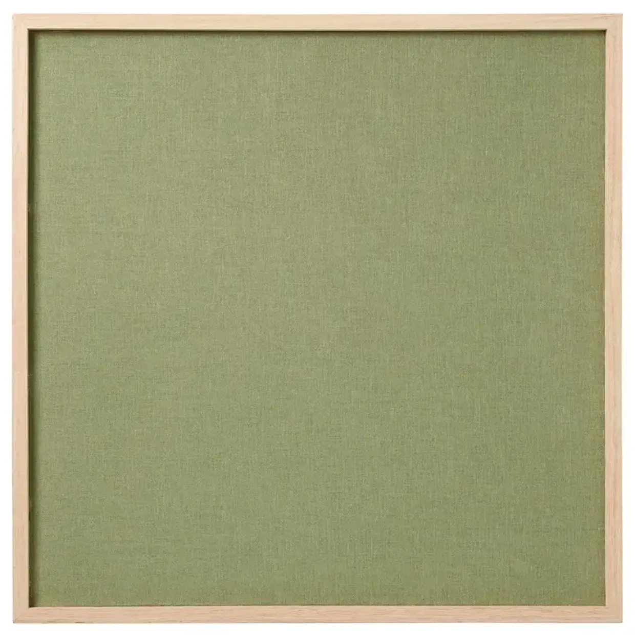 Opslagstavle - Grøn hør - Træramme - 60 x 60 cm