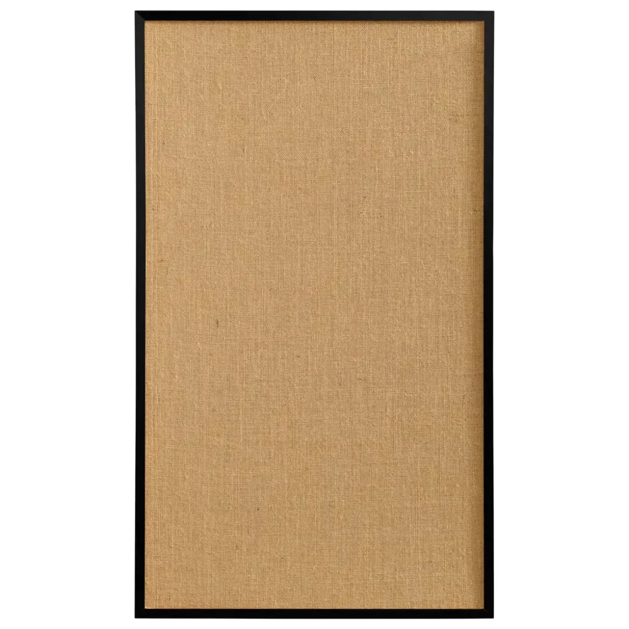 Opslagstavle - Hessian - Sort ramme - 100 x 60 cm - inkl. 5 pins