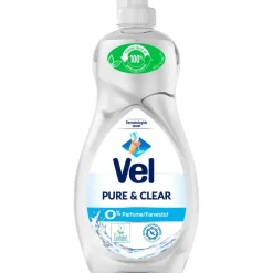 Opvaskemiddel Vel Pure & Clear uden farve og parfume - 500 ml - 12 stk