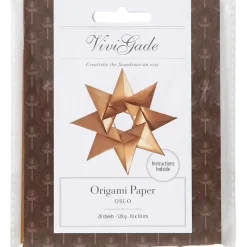 Origamipapir størrelse 10 x 10 cm 128 gram kobber Oslo | 20 ark