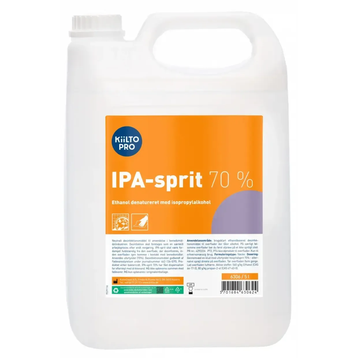 Overfladedesinfektion - Plum IPA-Sprit 70% 5 L - Ethanol/Isopropanol