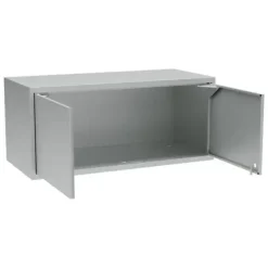 Overskab, OV2, 1200 x 550 x 530 mm, cylinderlås, grå