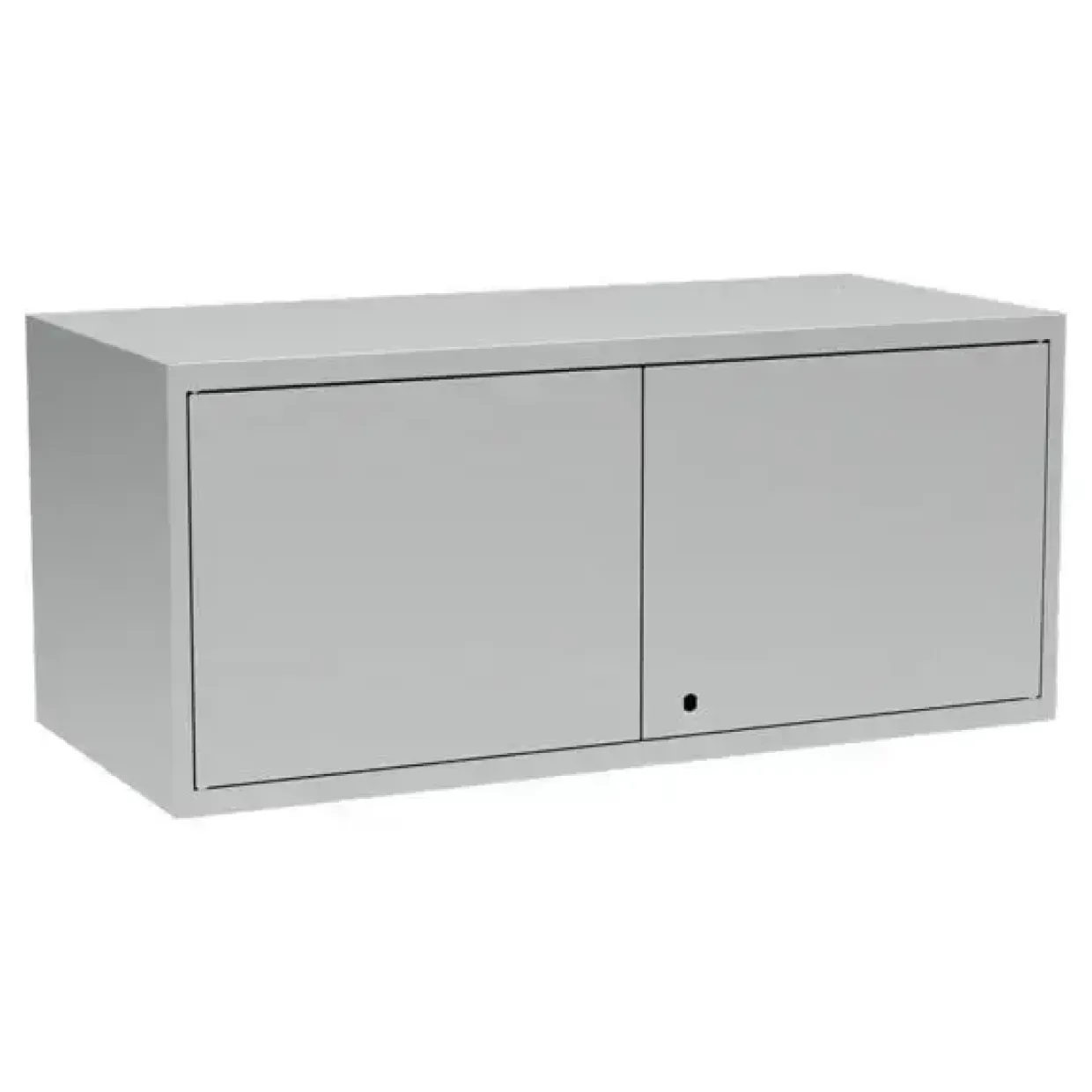 Overskab, OV2, 1200 x 550 x 530 mm, cylinderlås, grå