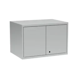 Overskab, OV2, 800 x 550 x 530 mm, cylinderlås, grå
