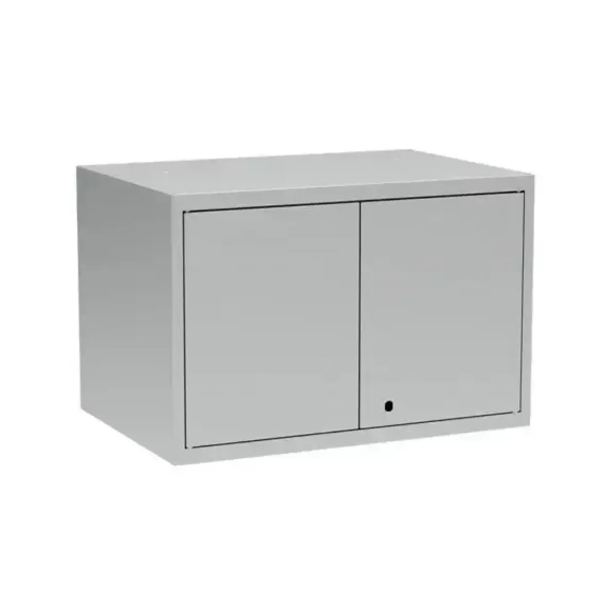 Overskab, OV2, 800 x 550 x 530 mm, cylinderlås, grå