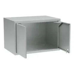 Overskab, OV2, 800 x 550 x 530 mm, cylinderlås, grå
