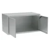 Overskab, OV2, 1000 x 550 x 530 mm, cylinderlås, grå