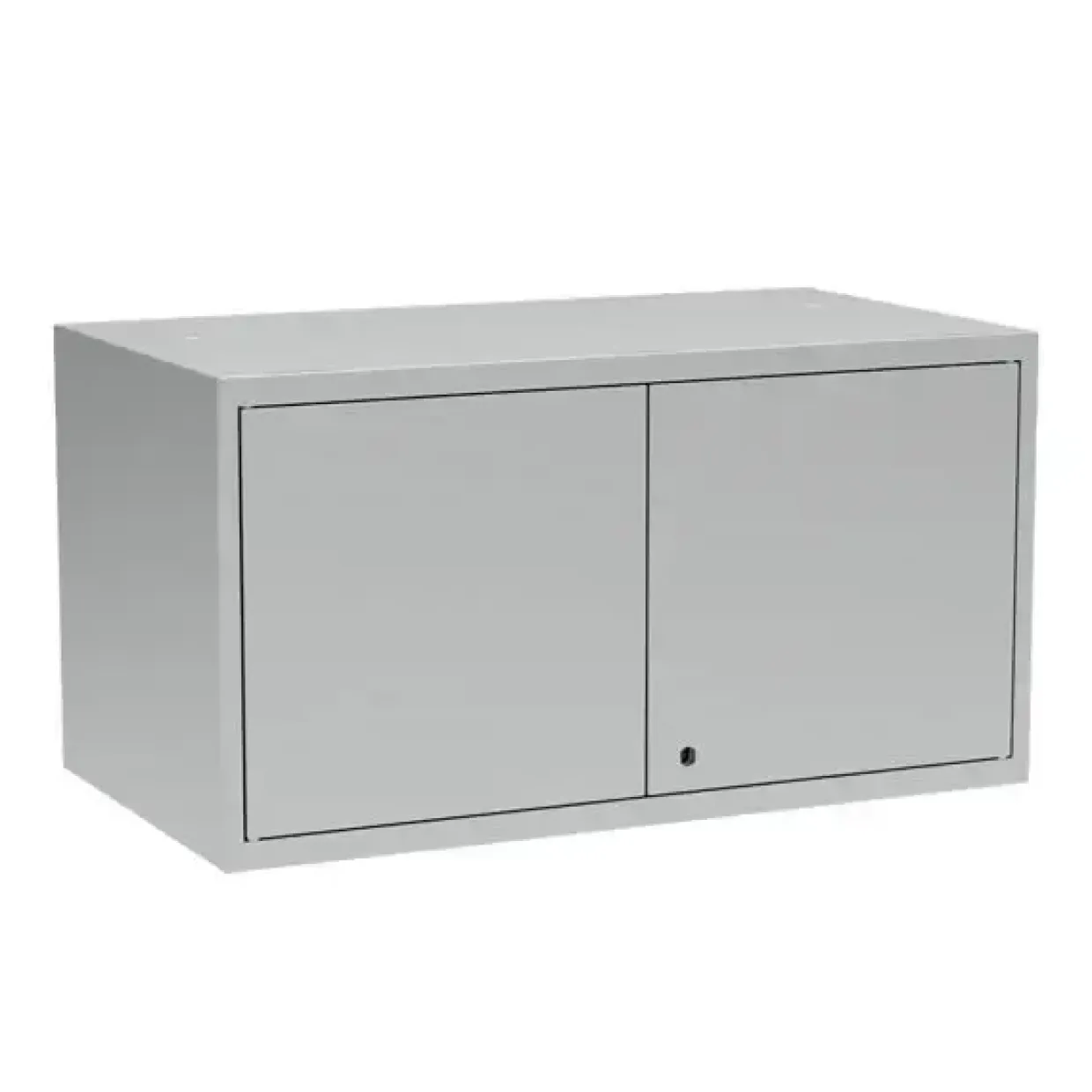 Overskab, OV2, 1000 x 550 x 530 mm, grå, cylinderlås