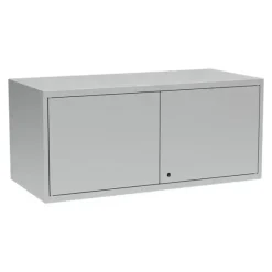 Overskab, OV2, 1200 x 550 x 530 mm, grå, cylinderlås