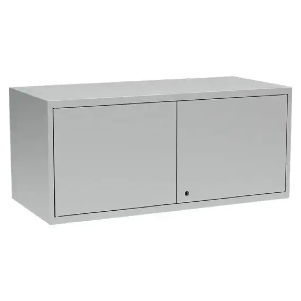 Overskab, OV2, 1200 x 550 x 530 mm, grå, cylinderlås