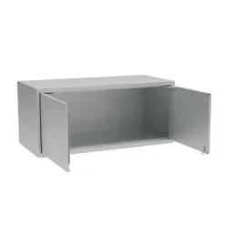 Overskab, OV2, 1200 x 550 x 530 mm, grå, cylinderlås