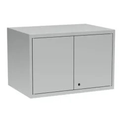 Overskab, OV2, 800 x 550 x 530 mm, grå, cylinderlås
