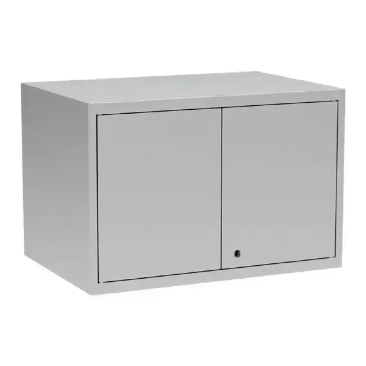 Overskab, OV2, 800 x 550 x 530 mm, grå, cylinderlås
