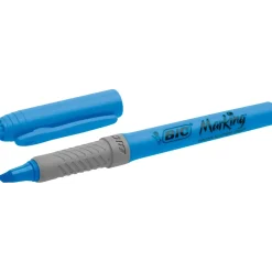 Overstregningstusch BIC Brite Liner Grip blå - Køb minimum 12 stk.