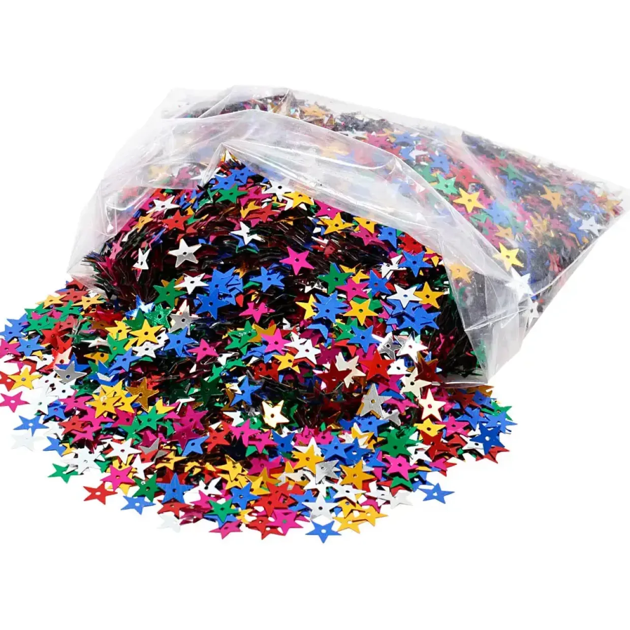Pailetter stjerner størrelse 10 mm | 250 gram