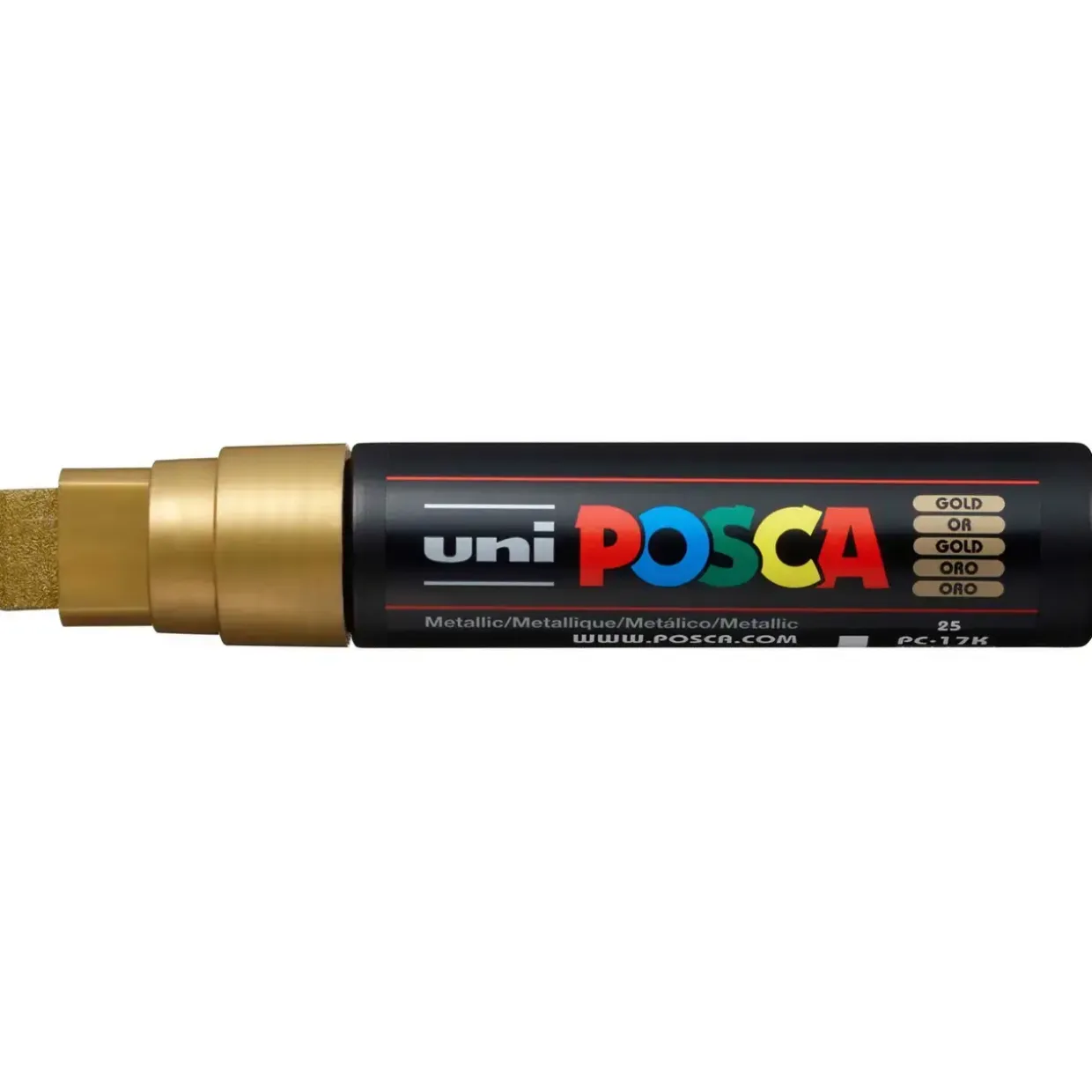 Paint marker Uni Posca PC-17K guld 15mm - 5 stk
