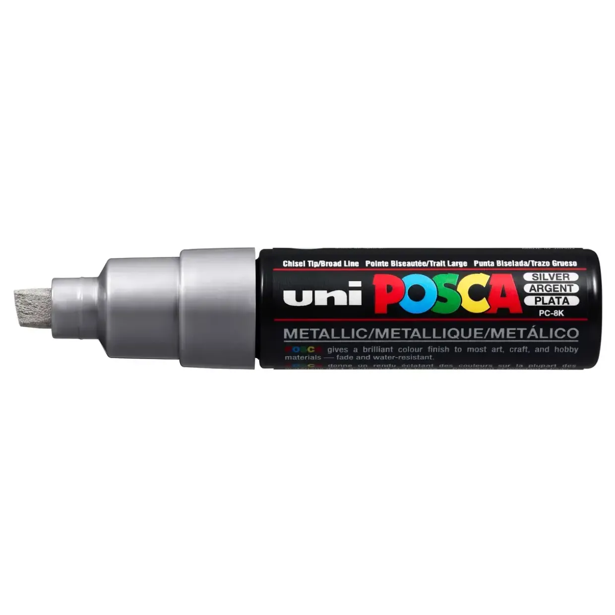 Paint marker Uni Posca PC-8K silver 8mm - 6 stk