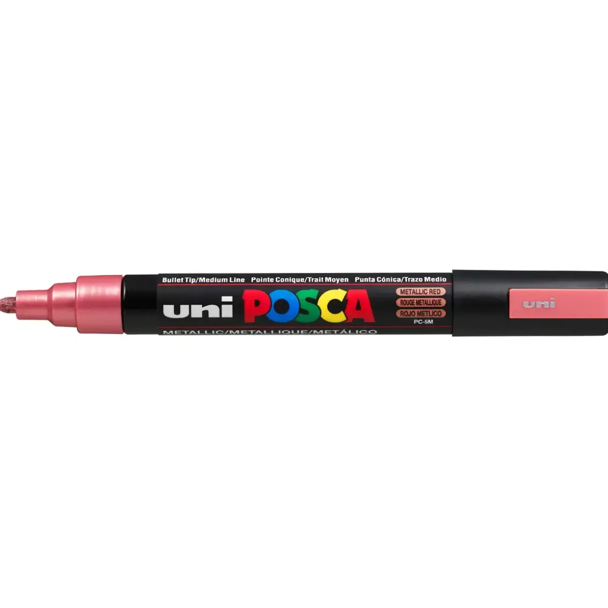 Paint marker Uni Posca PC-5M metallic red 1,8-2,5mm - 6 stk
