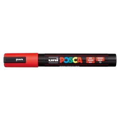 Paint marker Uni Posca PC-5M red 1,8-2,5mm - 6 stk