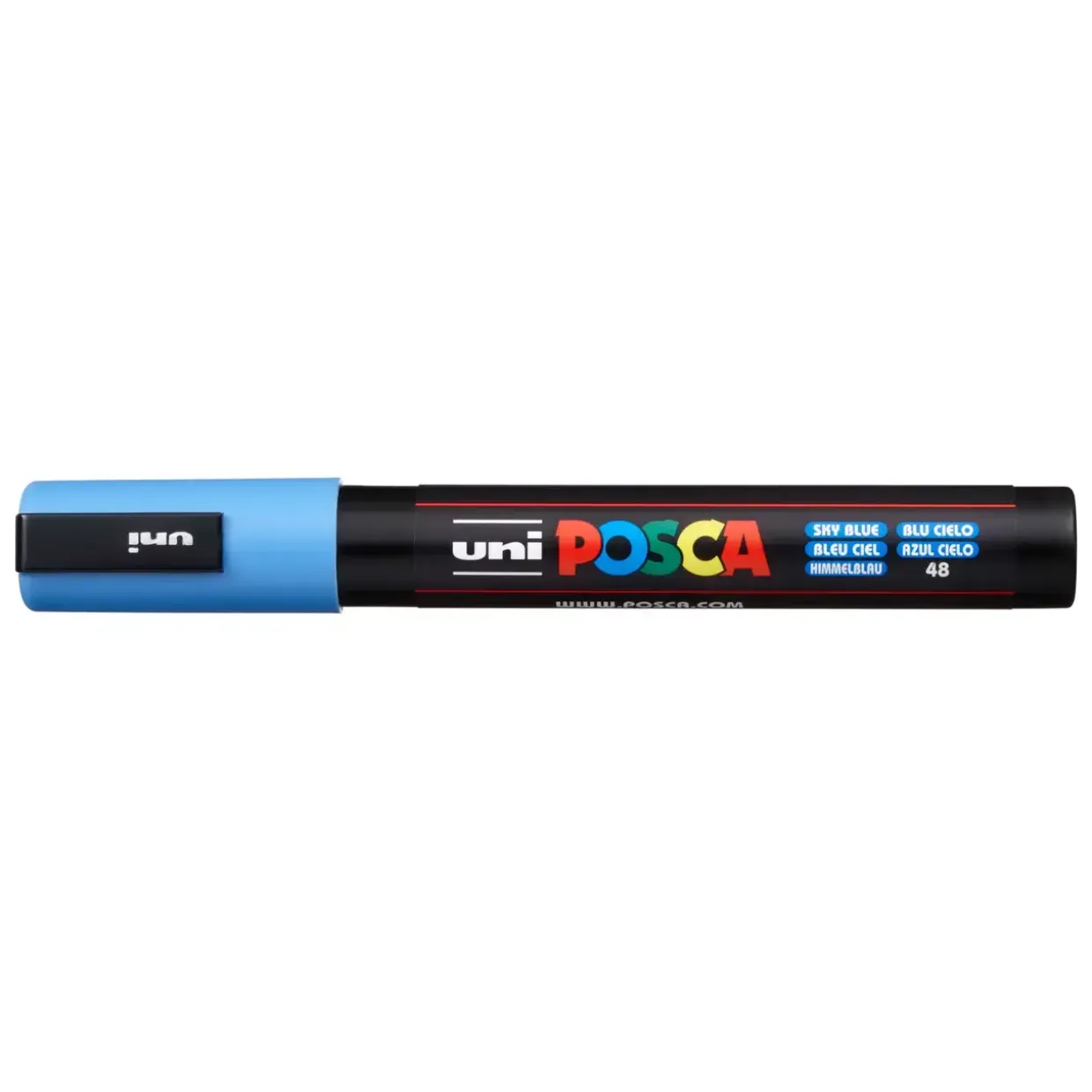 Paint marker Uni Posca PC-5M sky blue 1,8-2,5mm - 6 stk