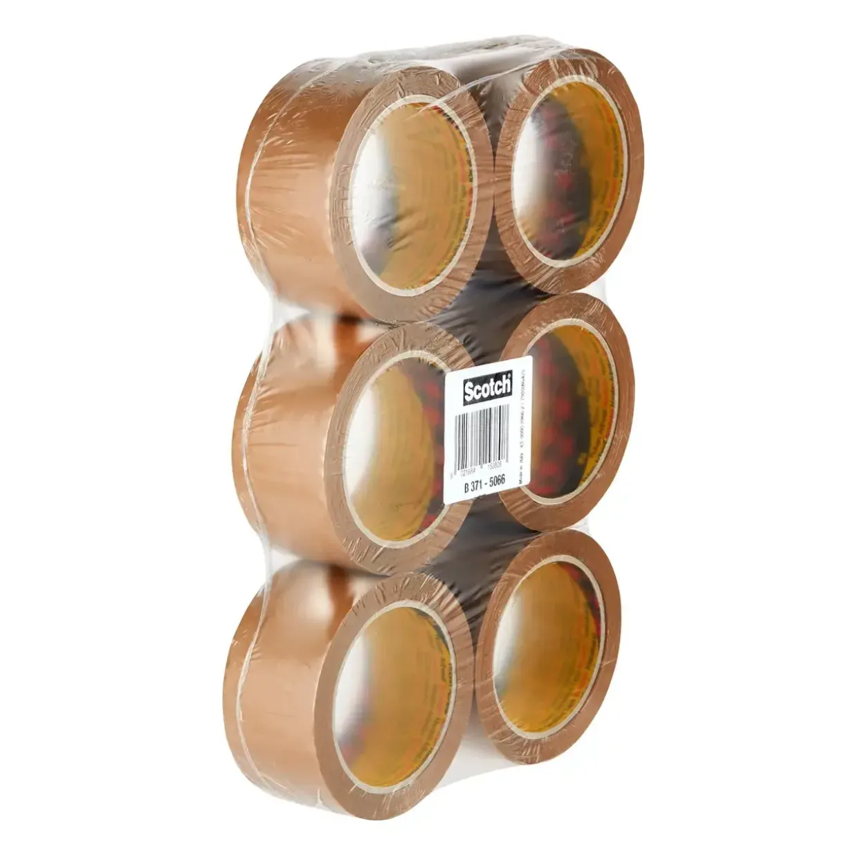 Pakke tape - 3M Tape - 50mmx66m - Brun - 371 - 6 stk