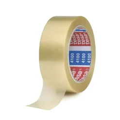 Pakketape Tesa 4100 Rillet PVC 38mmx66m Klar - 48 stk