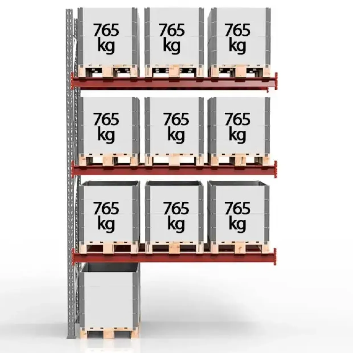 Pallereol Følgesektion 3500x2750mm 3x760kg