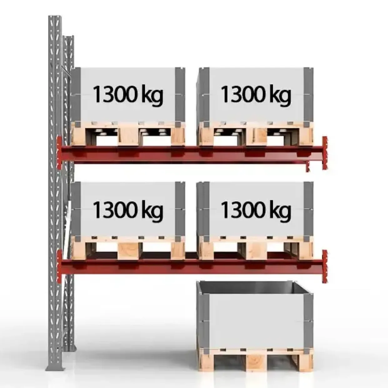 Pallereol Følgesektion 2500x1850mm 2x1300 kg