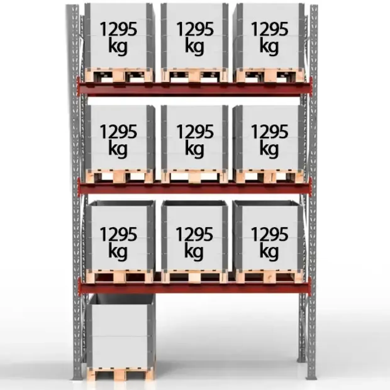 Pallereol Startsektion 3500x2750mm 3x1300kg